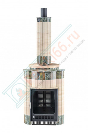 Дровяная банная печь Ферингер ОПТИМА "Окаменевшее дерево перенесённый рисунок + Жадеит" до 28 м³