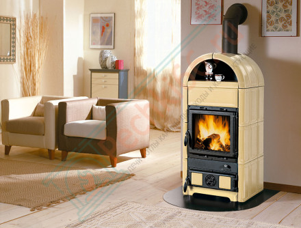 Печь-камин Luna, цвет бордовый (La Nordica)