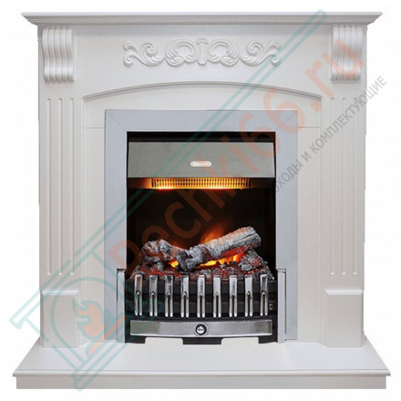 Электрический каминокомплект Sorrento - Белый дуб с очагом Danville Chrome FB2