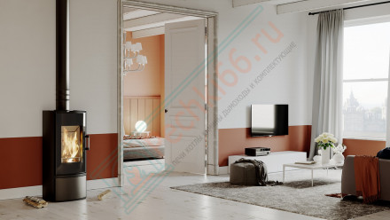 Печь-камин Orbis, коричневая сталь (Defro-Home) 9кВт