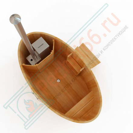 Японская баня Фурако овальная с внутренней печкой 120х200х120 (НКЗ)