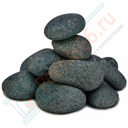 Камень Пироксенит "Черный принц" шлифованный, 20 кг, м/р Хакасия (ведро), 20 кг