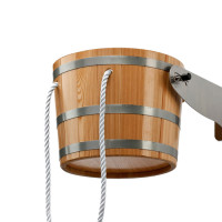 Обливное ведро Перевертыш для улицы 14,5 л, порода дерева лиственница (Blumenberg)