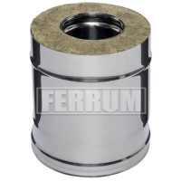 Сэндвич труба для дымохода L=0,25м (НЕРЖ-430/0,5-НЕРЖ-430/0,5) d-115/200 (Ferrum GS)