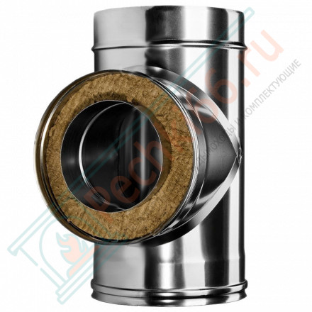 Тройник 90° с изол (НЕРЖ-321/0,8-НЕРЖ-439/0,5) d-200/280 (Дымок-Lux)