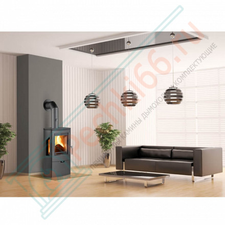 Печь-камин Wikantica, Бордовый (Thorma) до 190 м3