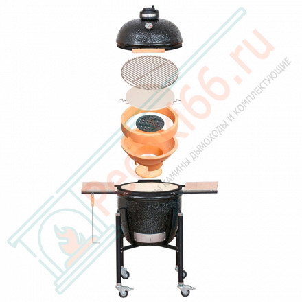 Керамический гриль с ножками и столиками Classic Basic (Monolith)