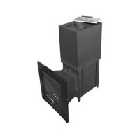 Чугунная печь для бани Торнадо 18М2 К ВК, дверца со стеклом (Компакт) до 18 м³