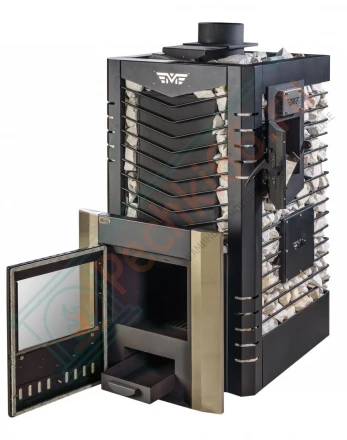 Печь для бани из нержавеющей стали № 06МСП - Н 03, с парогенератором (Тройка) до 36 м3