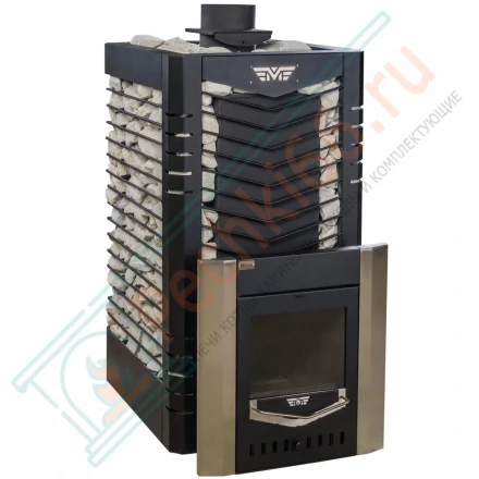 Печь для бани из нержавеющей стали № 06МСП - Н 03, с парогенератором (Тройка) до 36 м3