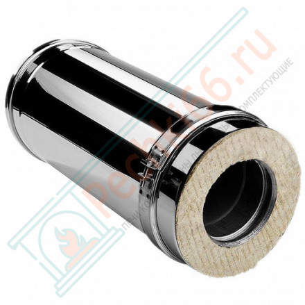 Сэндвич труба V50R с изол L=500 (AISI-321/0,8-AISI-304/0,5) d-300/400 (Вулкан-Cerablanket)
