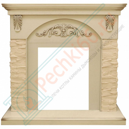 Портал Bern Сланец крупный бежевый / Алебастр темная патина (Высота 975мм)