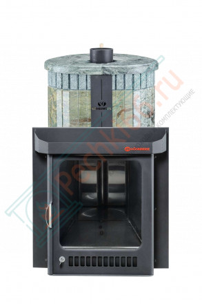 Дровяная банная печь Макси ПФ "Жадеит перенесённый рисунок + жадеит бучардированный" (Ферингер)