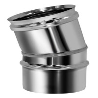 Отвод одностенный 15° (AISI-321/0,8мм) d-120 (Вулкан) Отвод одностенный 15° (AISI-321/0,8мм) d-120 (Вулкан)