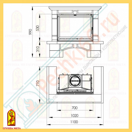 Облицовка Лира 700, бежевый (Мета)