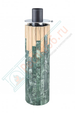 Дымоход - экономайзер Змеевик + Окаменевшее дерево, d-115, L=1000 мм (Feringer)