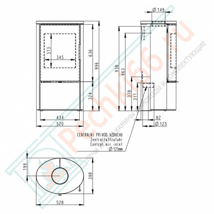 Печь-камин Laredo камень (Romotop)