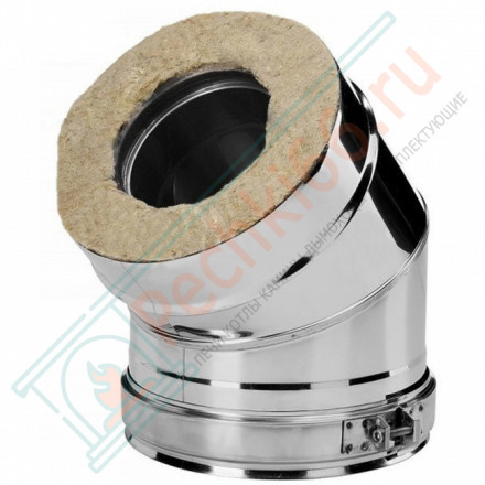 Отвод 30° V50R с изол (AISI-321/0,8-AISI-304/0,5) d-130/230 (Вулкан-Cerablanket)