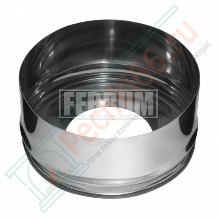 Заглушка с отверстием внутреняя (НЕРЖ-430/0,5) d-135/200 (Феррум)