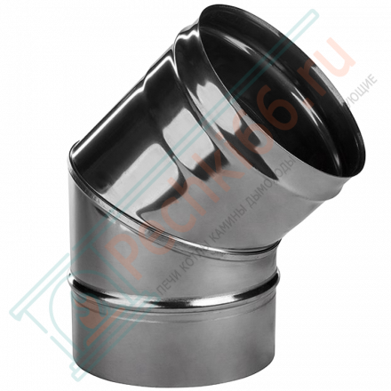 Отвод 45° без изол (НЕРЖ-321/0,8) d-200 (Дымок-Lux)