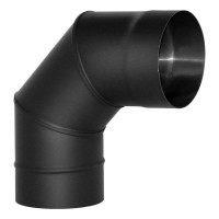 Отвод VBR 90º черный (НЕРЖ-439/0,8) d-200 (Вулкан)