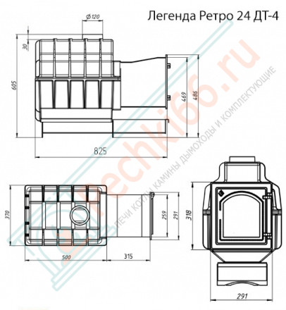 Чугунная печь для бани Легенда Ретро 24 ДТ-4 (Везувий)