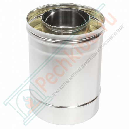 Сэндвич труба Термо ТТ-Р 250 с хомутом (316-0.8/304-0.5) d-120/220 (ТиС Промо)