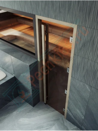 Дверь для бани и сауны Престиж Легенда Маятниковая бронза, 2000х800 по коробке (DoorWood)