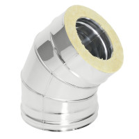 Отвод Термо 45° OT-Р с хомутом (310-0.8/304) d-130/230 (ТиС Энерго)