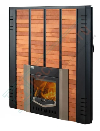 Печь для бани из нержавеющей стали № 06МКН-24 в готовой кирпичной облицовке (Тройка) до 24 м3