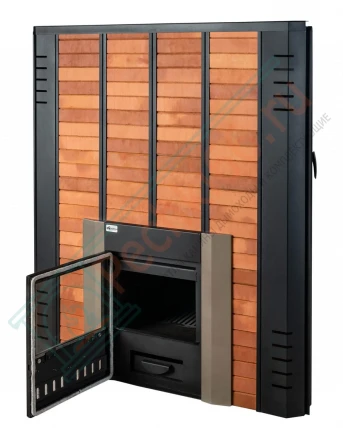 Печь для бани из нержавеющей стали № 06МКН-24 в готовой кирпичной облицовке (Тройка) до 24 м3