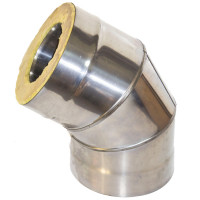 Сэндвич-отвод 135° (НЕРЖ-439/1,0-НЕРЖ-439/0,5) d-130/200 (УМК)