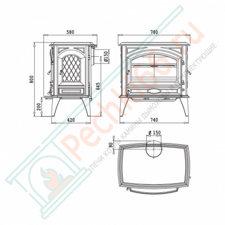 Чугунная печь 760WD (Dovre)