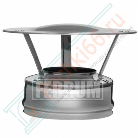 Оголовок для сэндвич дымохода (НЕРЖ-430/0,5-ОЦИНК/0,5) d-120/200 (Ferrum GS-Z)