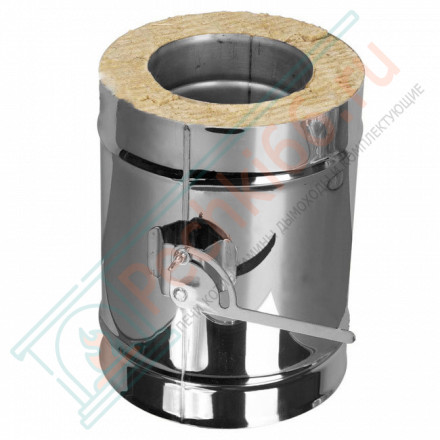 Задвижка повортная с механизмом фиксации V50R с изол (AISI-321/0,8-AISI-304/0,5) d-180/280 (Вулкан-Cerablanket)