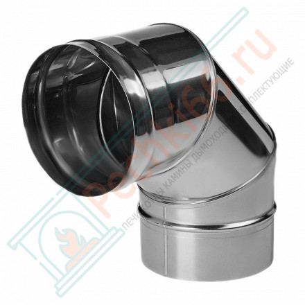 Отвод 90° без изол (НЕРЖ-321/0,8) d-150 (Дымок-Lux)