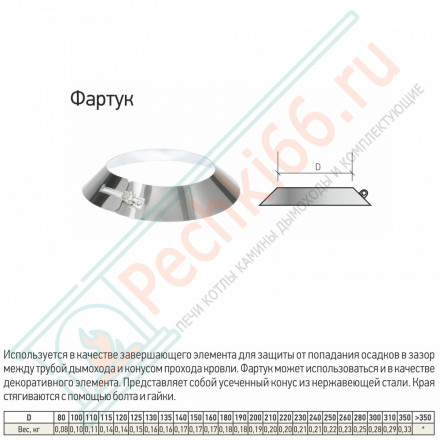 Фартук (430-0,5) d-200/260 (ТиС)