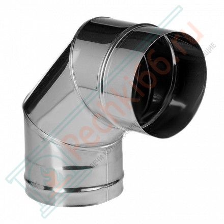 Отвод 90° без изол (НЕРЖ-321/0,8) d-180 (Дымок-Lux)