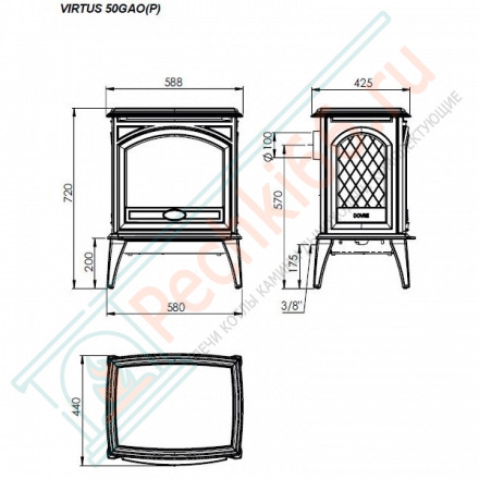 Газовая печь Virtus 50 GA (Dovre)