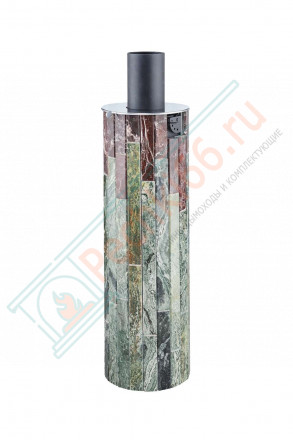 Дымоход с регистром Жадеит + Россо Леванте, d-115, L=1000 мм (Feringer)