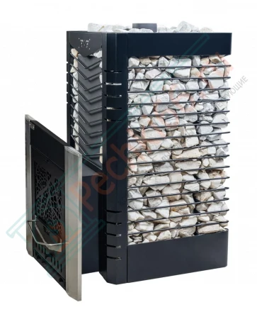 Газовая банная печь из нержавеющей стали № 06-ГТ 20 с сеткой для камней (Тройка) до 18 м3