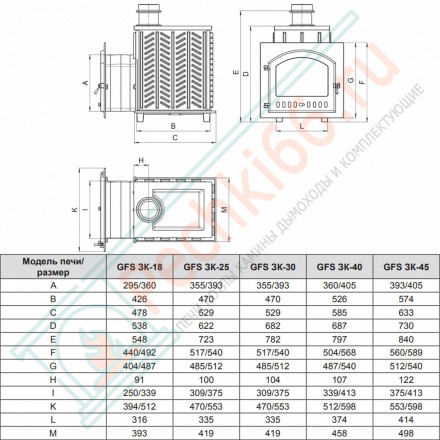 Чугунная печь для бани Гефест GFS-ЗК 18 (ТехноЛит)