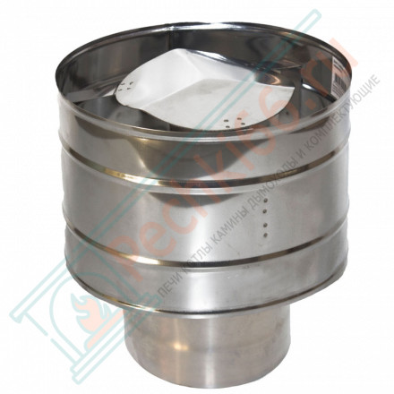 Оголовок с дефлектором (НЕРЖ-439/0,5-НЕРЖ-439/0,5) d-120/200 (УМК)