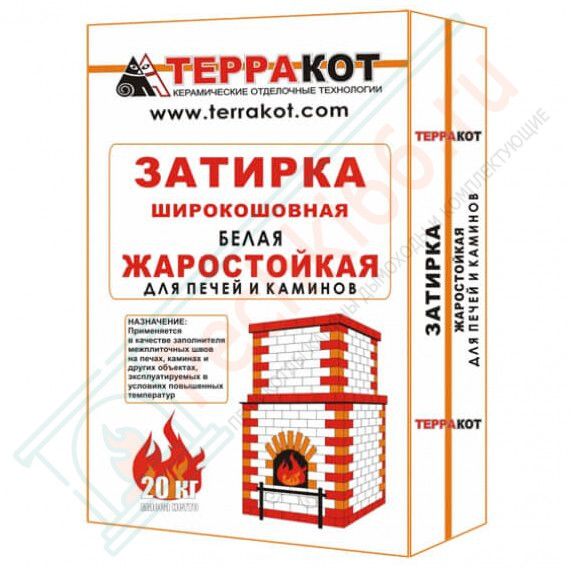 Затирка белая "Терракот", жаростойкая, 5 кг (Терракот) в Кирове