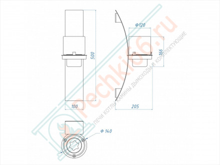 Биокамин Олимпус D коричневый (LuxFire)